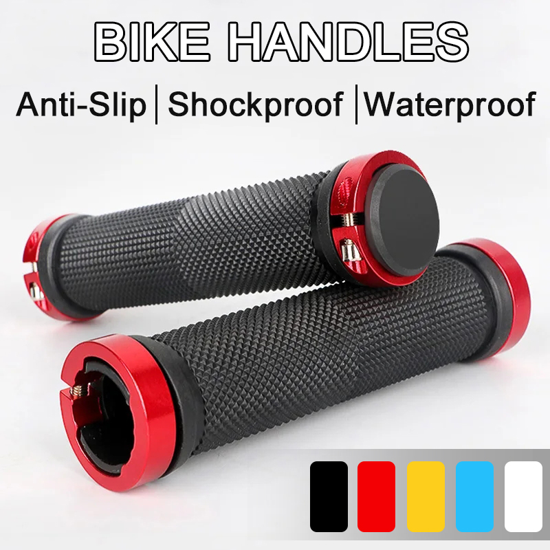 Mtb Grip Lock On - ด้ามจับจักรยาน MTB ยางกันลื่นด้ามจับจักรยานอลูมิเนียมอัลลอยด์ล็อคบนข้อมือแฮนด์จักรยานชิ้นส่วนจักรยานนุ่ม