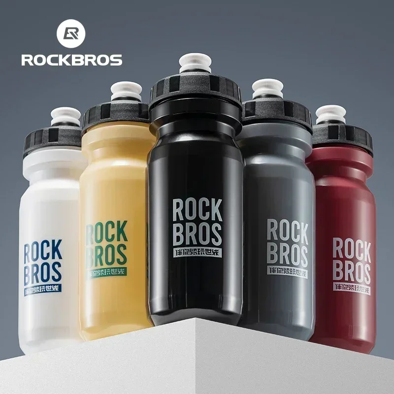 Mountain Biking Water Bottle - ROCKBROS ขวดน้ําจักรยานพร้อมฝาครอบกันฝุ่น 600ml PP5 MTB จักรยานเสือหมอบขวดป้องกันการรั่วท่องเที่ยวกลางแจ้งถ้วยกีฬาแบบพกพา