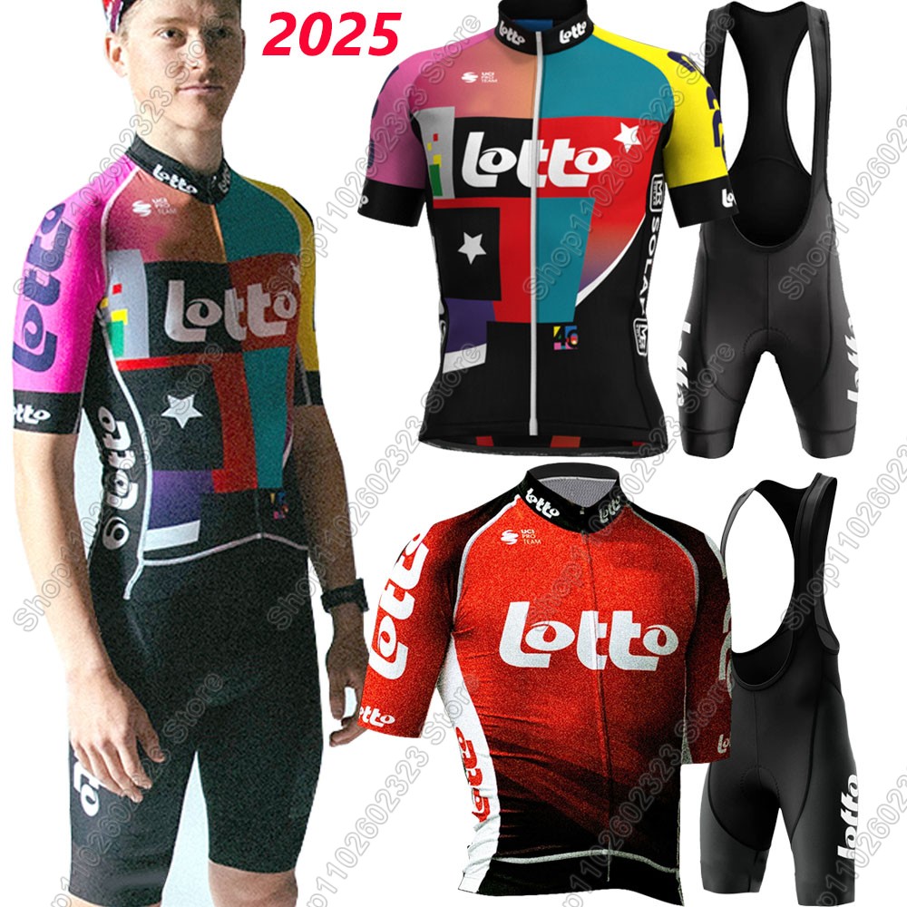 Mountain Biking Shorts - ทีมล็อตโต้2025ชุดขี่จักรยานJerseyฤดูร้อนเบลเยียมเสื้อผ้าผู้ชายชุดจักรยานเสื้อชุดจักรยานกางเกงขาสั้นMTBชุด