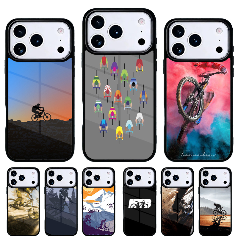 Mountain Biking Logo - เคสโทรศัพท์ลายจักรยานเสือภูเขาสำหรับ iPhone 17 Air 16e 15