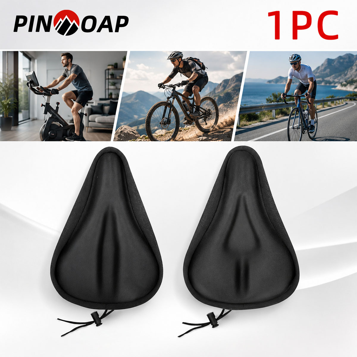 Mountain Biking Pads - PINMOAP 2PCS ผ้าคลุมเบาะจักรยานเบาะรองนั่งแบบนุ่มสบายเบาะรองนั่งจักรยานกันน้ำสำหรับจักรยานเสือภูเขาปั่นจักรยาน