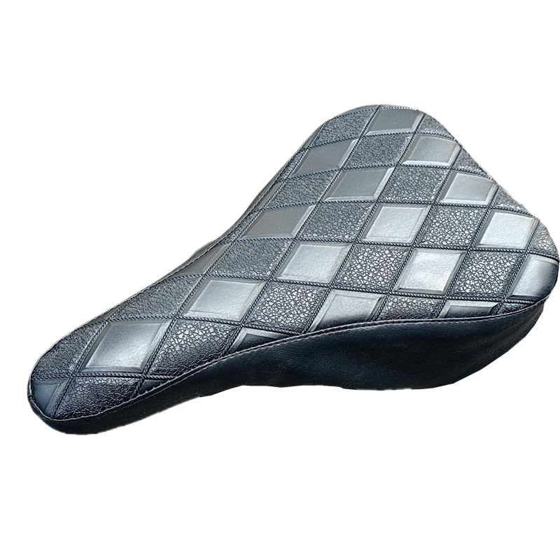 Mountain Biking Pads - ปลอกเบาะจักรยานหนัง PU ลายตารางสีดำ นุ่มสบาย กันน้ำ เหมาะสำหรับจักรยานเสือภูเขาและจักรยานถนน