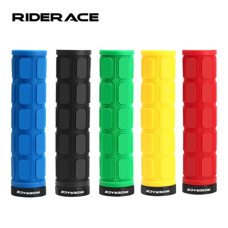 Mtb Grip Lock On - ปลอกแฮนด์จักรยาน RIDERACE ยางกันกระแทก กันลื่น ออกแบบตามหลักสรีรศาสตร์ สำหรับจักรยานเสือภูเขา